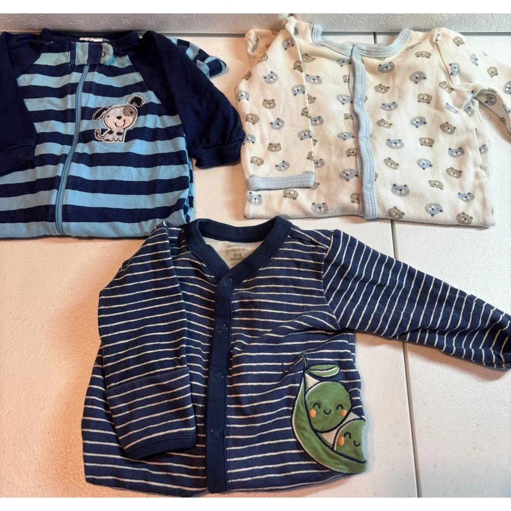 Gerber Gymboree‎ Baby Bodysuit Pajama Sleepers Outfit Bundle 0-3 Months